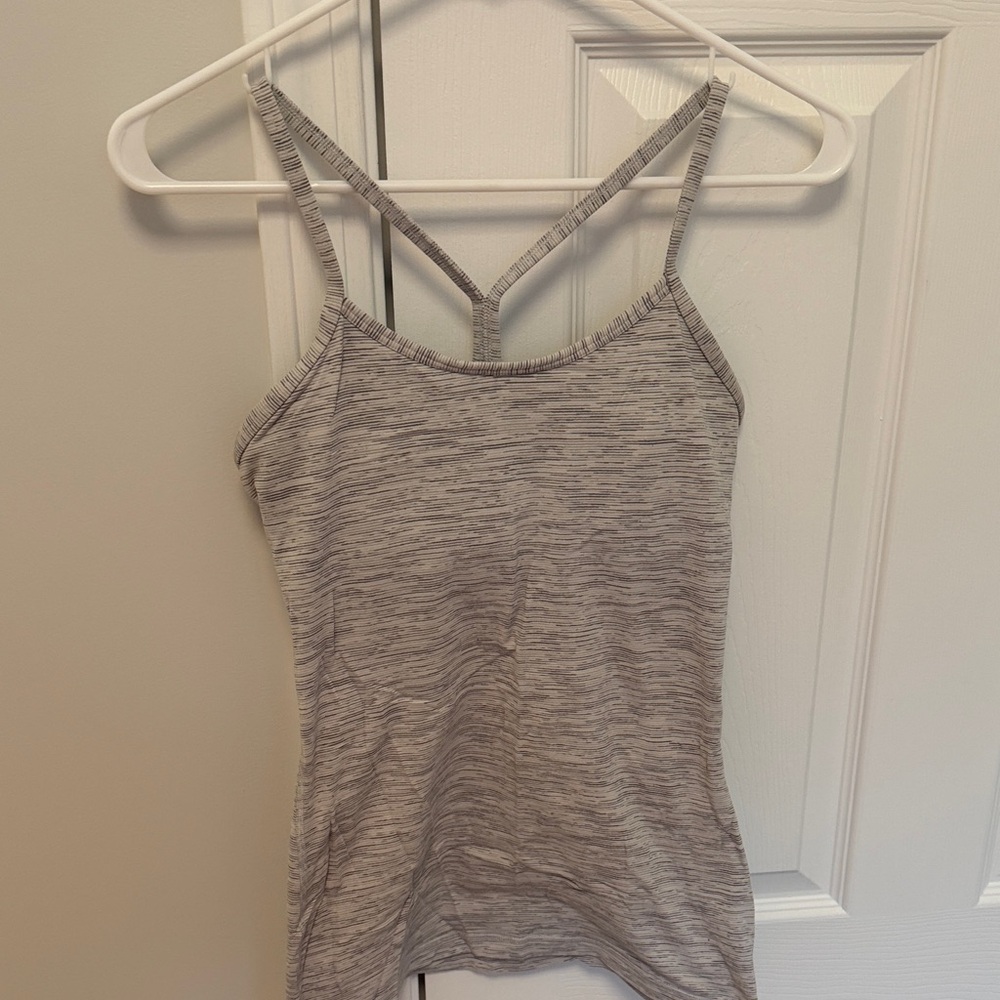 lululemon athletica Heathered Light Gray Strappy Camisole - SIZE 4!